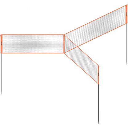 JH-205 - Durable 4-Way Volleyball Net with Adjustable Height & Carry Bag