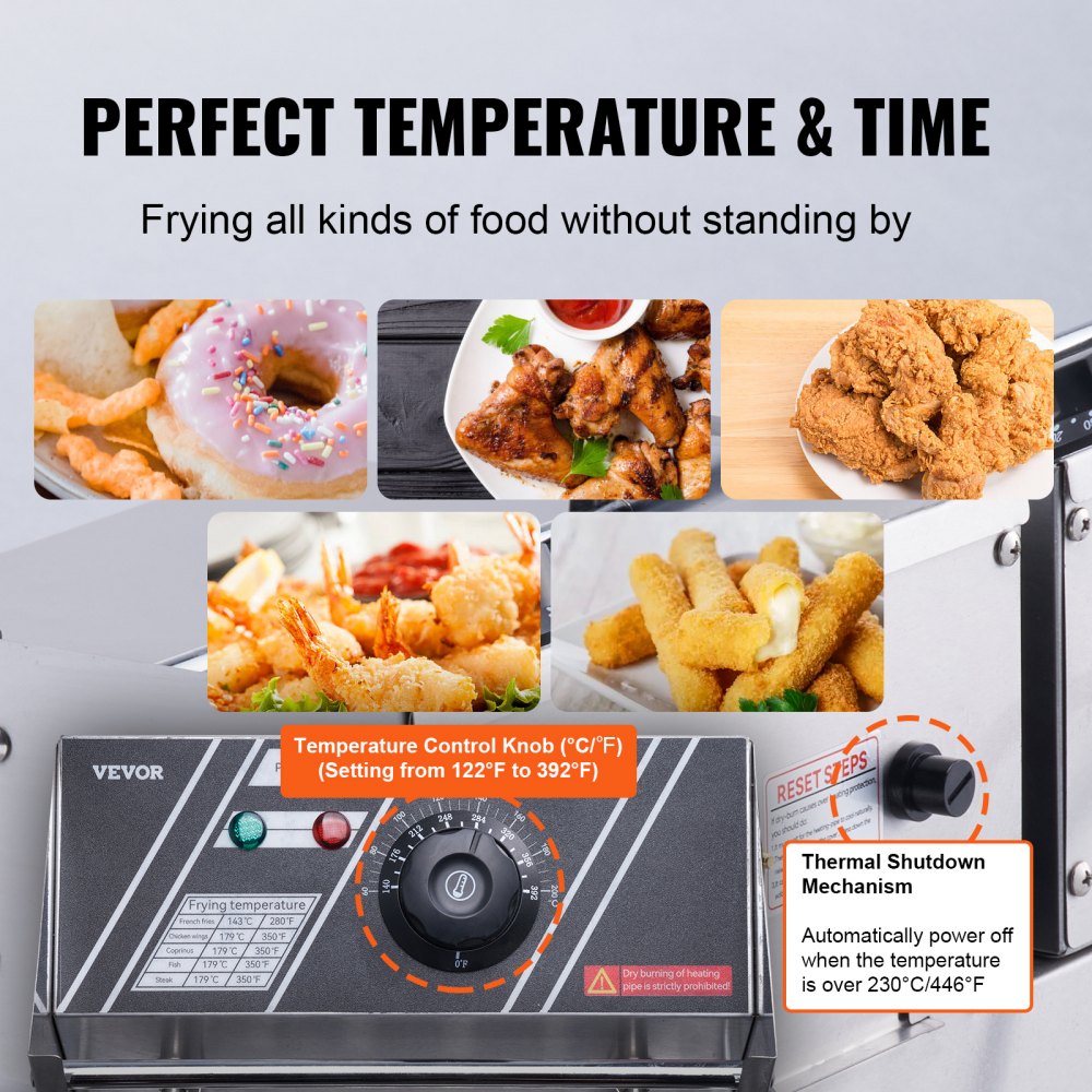 010566185125 - Dual Tank Electric Deep Fryer for Fast Cooking Efficiency