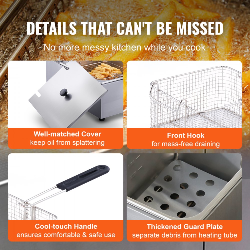 010566185125 - Dual Tank Electric Deep Fryer for Fast Cooking Efficiency
