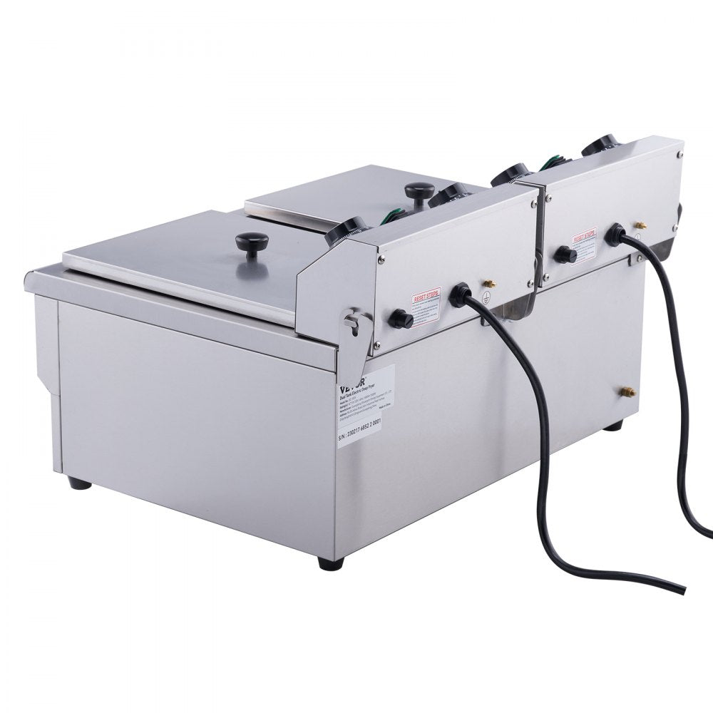 010566185125 - Dual Tank Electric Deep Fryer for Fast Cooking Efficiency