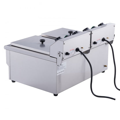 010566185125 - Dual Tank Electric Deep Fryer for Fast Cooking Efficiency