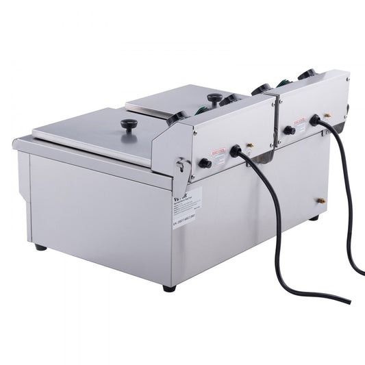 010566185125 - Dual Tank Electric Deep Fryer for Fast Cooking Efficiency