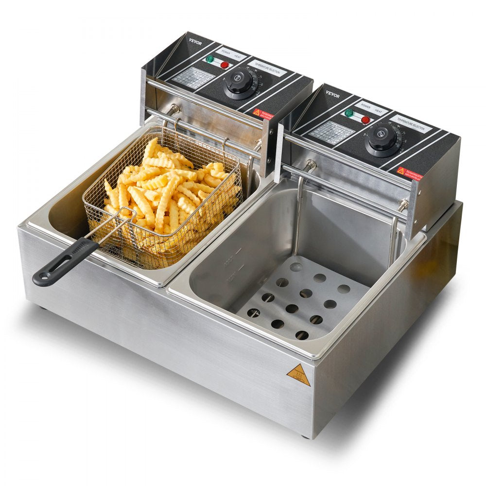 010566185125 - Dual Tank Electric Deep Fryer for Fast Cooking Efficiency