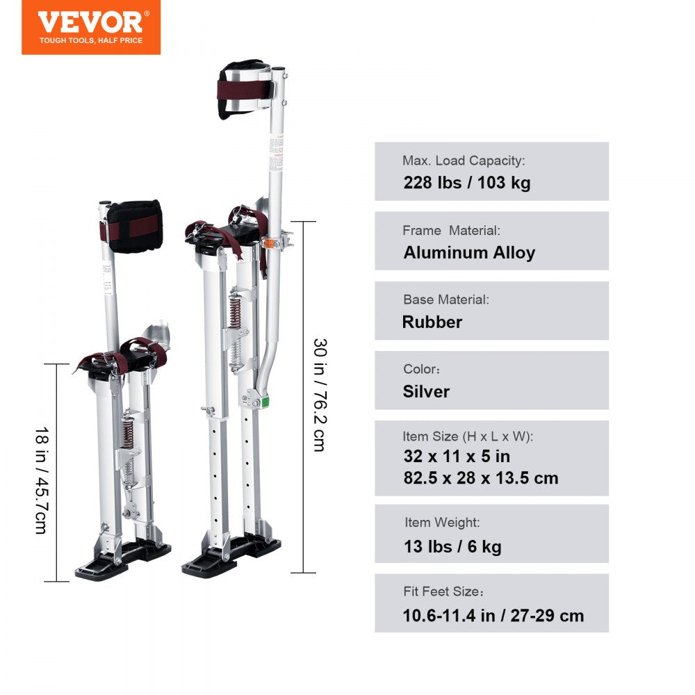 SGBGQ-1830 - Adjustable 18''-30'' Aluminum Drywall Stilts for Painting & Taping