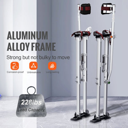 SGBGQ-3650 - Adjustable 36''-50'' Aluminum Drywall Stilts with Knee Pads