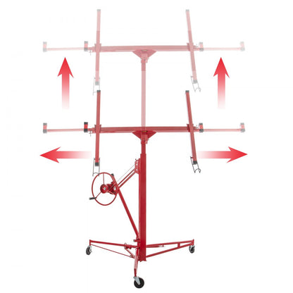 LG-021 - 11ft Drywall Lift with Lockable Wheels & 150lbs Capacity