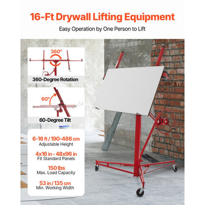 LG-022 - Versatile 16ft Drywall Lift for Indoor and Outdoor Projects