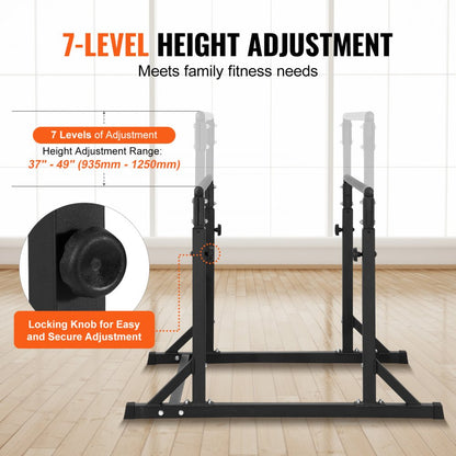 FA004 - Adjustable Steel Dip Bar with Foam Handles & 800 lbs Capacity
