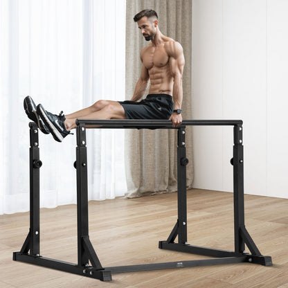 FA004 - Adjustable Steel Dip Bar with Foam Handles & 800 lbs Capacity