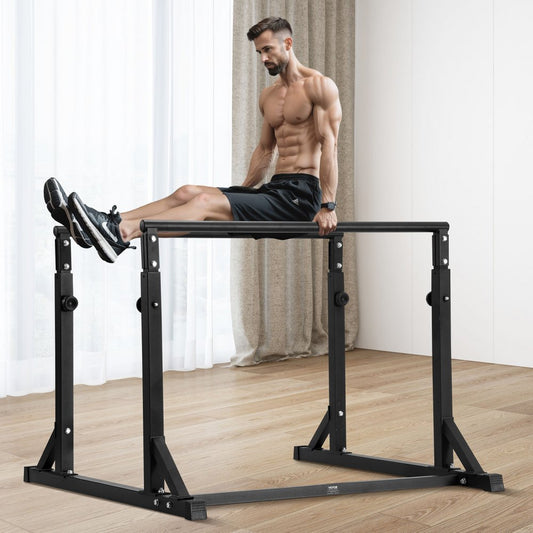 FA004 - Adjustable Steel Dip Bar with Foam Handles & 800 lbs Capacity