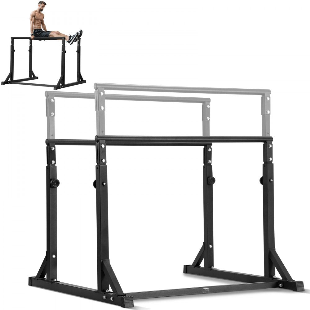FA004 - Adjustable Steel Dip Bar with Foam Handles & 800 lbs Capacity
