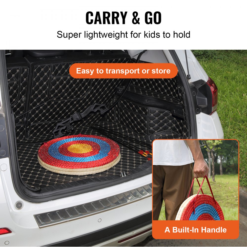 JP-03 - Durable 20" Round Straw Archery Target for All Skill Levels