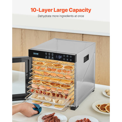 FD-1018 - 10-Layer Digital Food Dehydrator for Fruits & Jerky