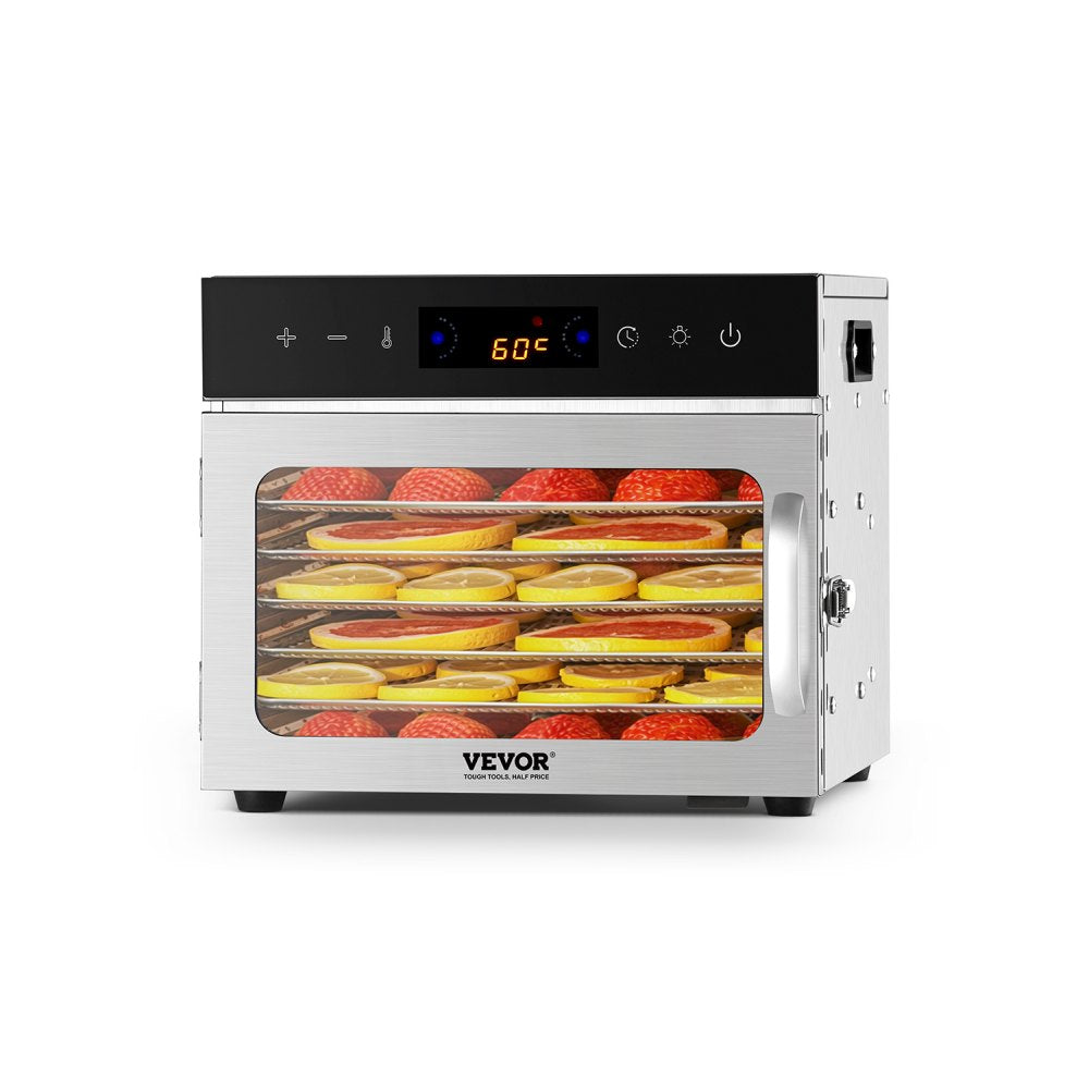 H6-C001 - 6-Layer Stainless Steel Food Dehydrator with Digital Timer