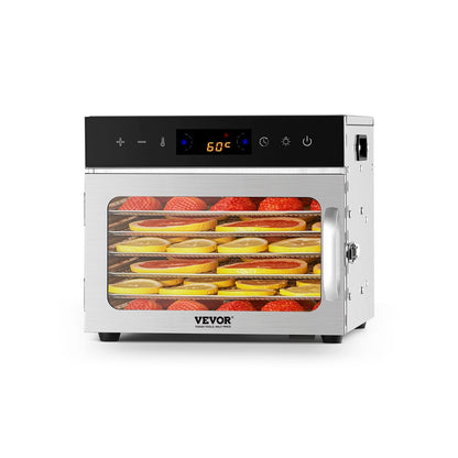 H6-C001 - 6-Layer Stainless Steel Food Dehydrator with Digital Timer