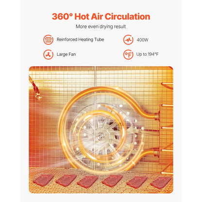 H8-C001 - 8-Layer Stainless Steel Food Dehydrator with Smart Timer