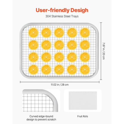 H8-C001 - 8-Layer Stainless Steel Food Dehydrator with Smart Timer