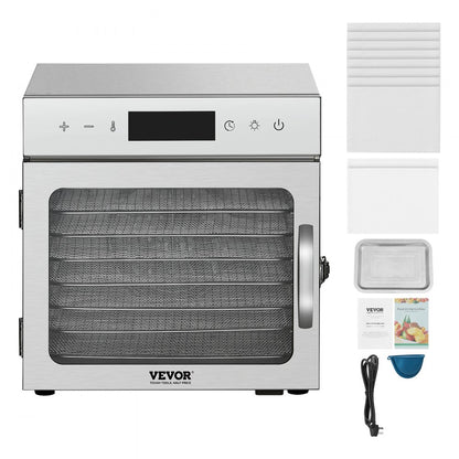 H8-C001 - 8-Layer Stainless Steel Food Dehydrator with Smart Timer