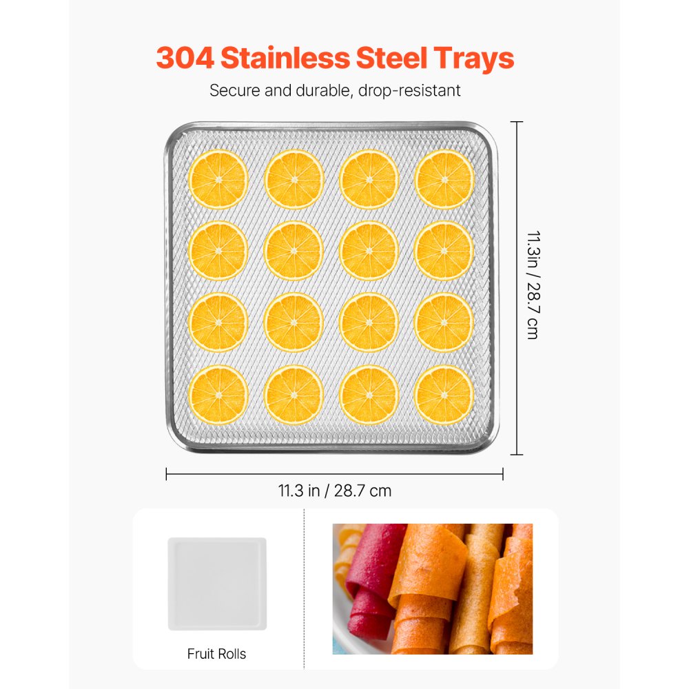 FD-1009 - 12-Layer Stainless Steel Food Dehydrator with Digital Timer