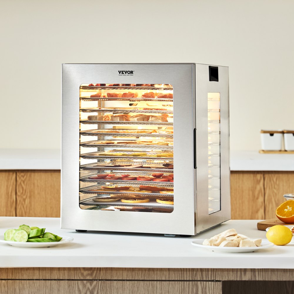 FD-1009 - 12-Layer Stainless Steel Food Dehydrator with Digital Timer