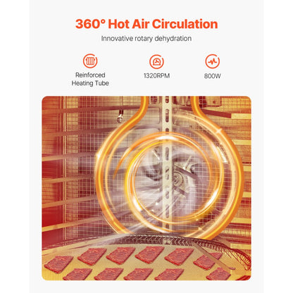 H12-CX001 - 12-Layer Food Dehydrator with Dual Fans & Digital Timer