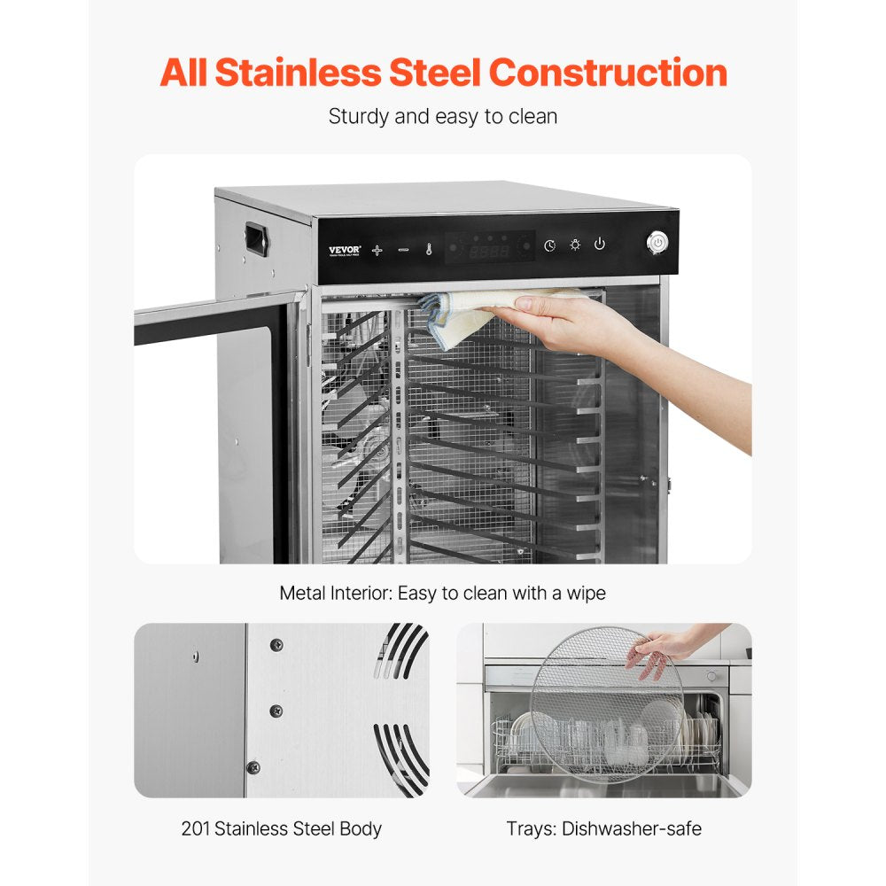 H12-CX001 - 12-Layer Food Dehydrator with Dual Fans & Digital Timer