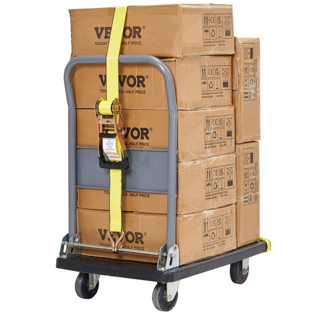 XMRS50-4-2 - Heavy-Duty 5000 lb Ratchet Tie Down Straps with Double J Hooks