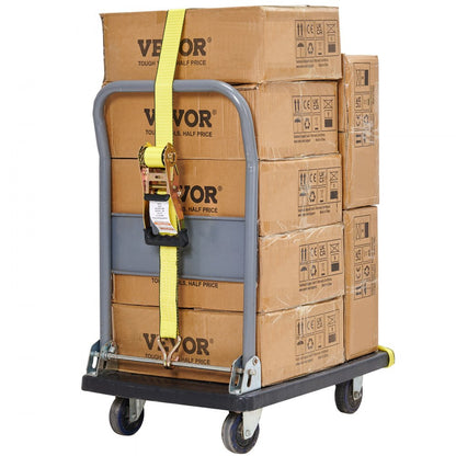 XMRS50-4-2 - Heavy-Duty 5000 lb Ratchet Tie Down Straps with Double J Hooks