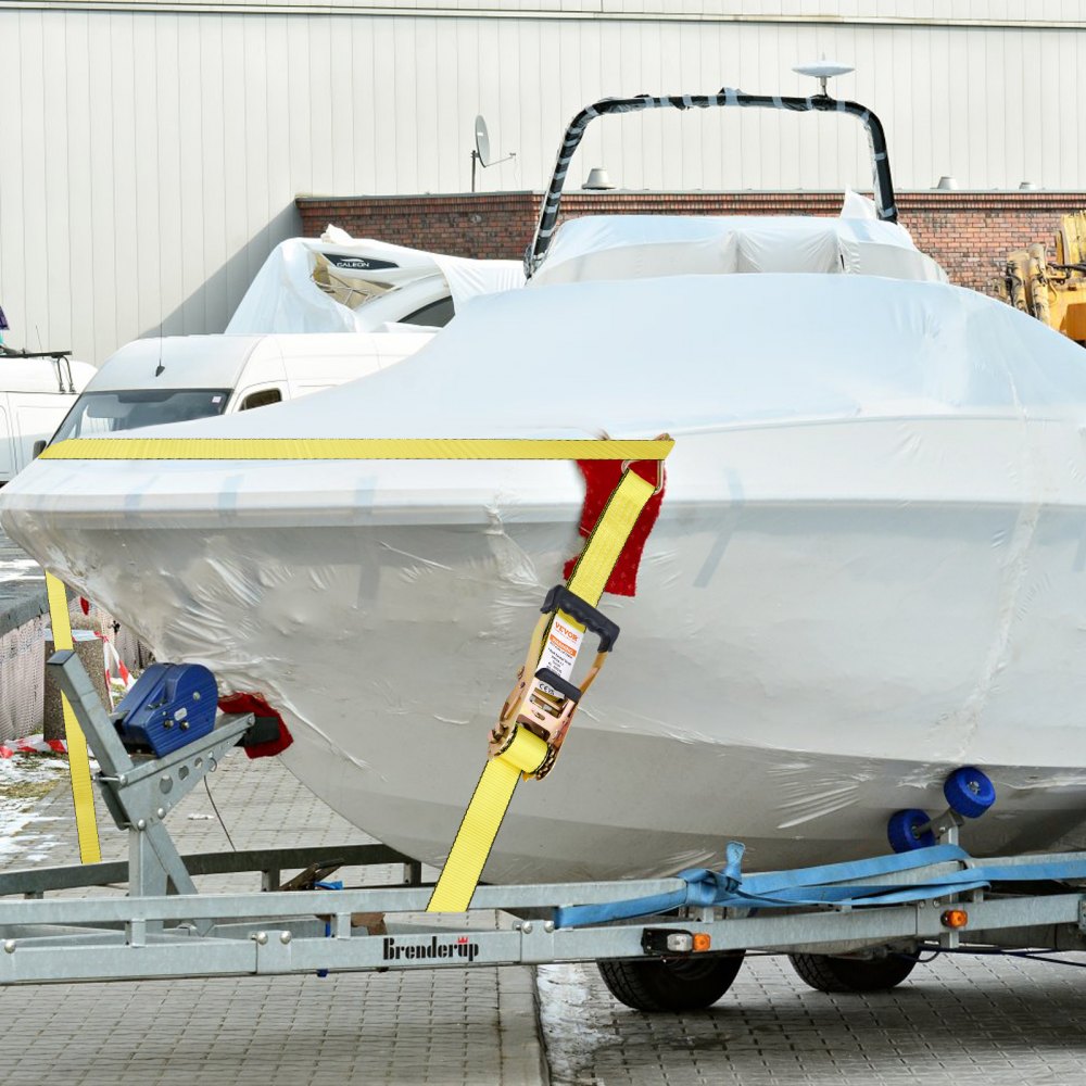 XMRS50-4 - 4PK VEVOR 27' Ratchet Tie Down Straps with 10000 lb Strength