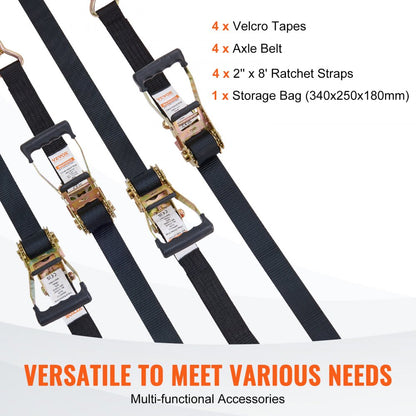XMRS50-4-3 - Heavy-Duty 2" x 8' Polyester Tie Down Straps (4-Pack)