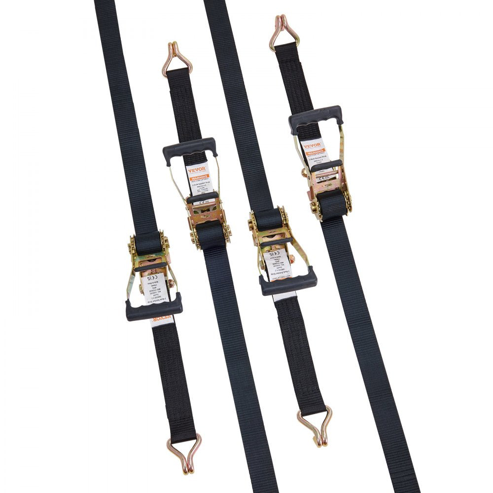 XMRS50-4-3 - Heavy-Duty 2" x 8' Polyester Tie Down Straps (4-Pack)