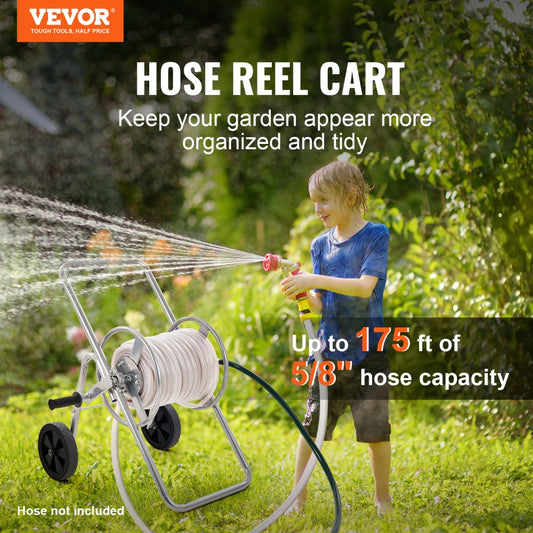 GT0709 - Durable Steel Hose Reel Cart for 175 ft of 5/8” Hose