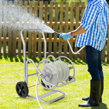 GT0703-2 - Durable 200ft Steel Hose Reel Cart with Wheels