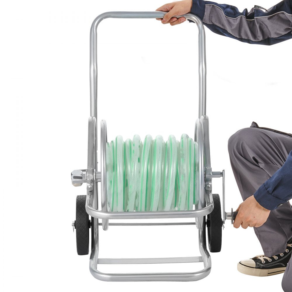 GT0703-2 - Durable 200ft Steel Hose Reel Cart with Wheels