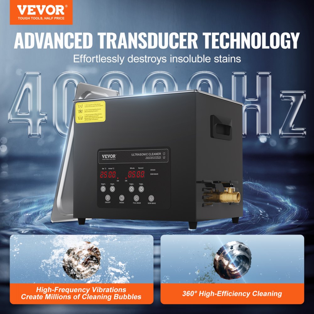 KZ-F10 - 10L Ultrasonic Cleaner for Jewelry, Circuit Boards & More