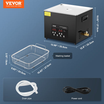 KZ-F15 - 15L Ultrasonic Cleaner with 40 kHz Technology and Degassing Mode