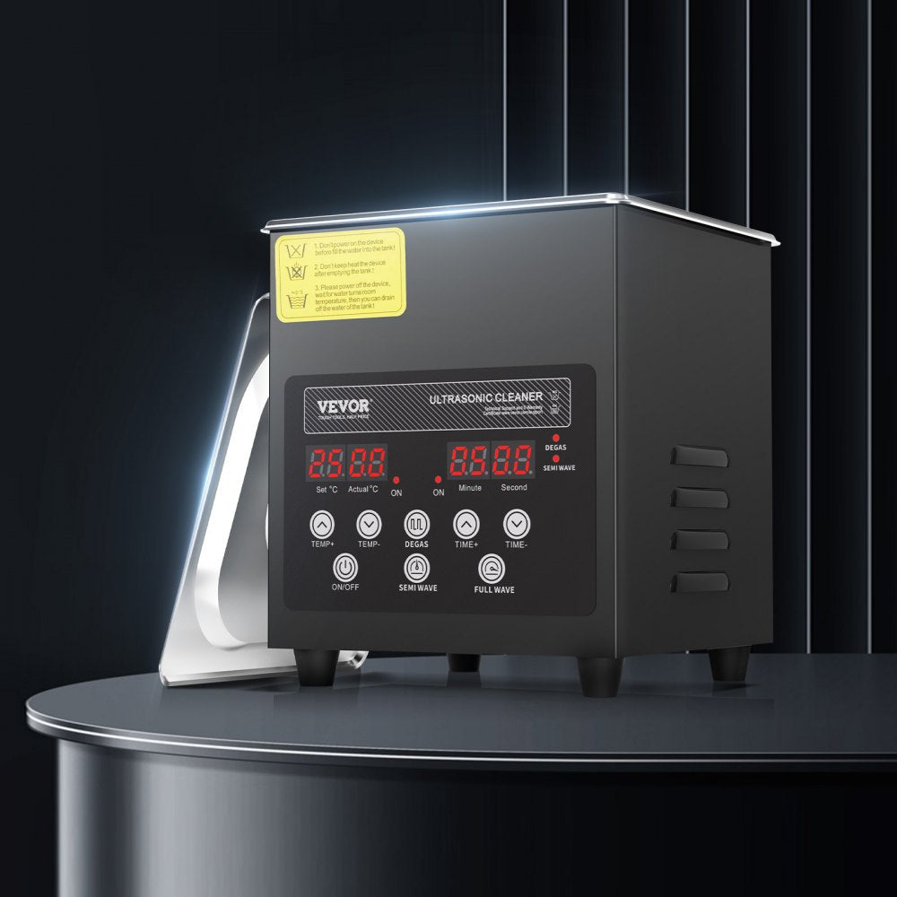 KZ-F2 - VEVOR 2L Ultrasonic Cleaner, 40 kHz with Digital Control