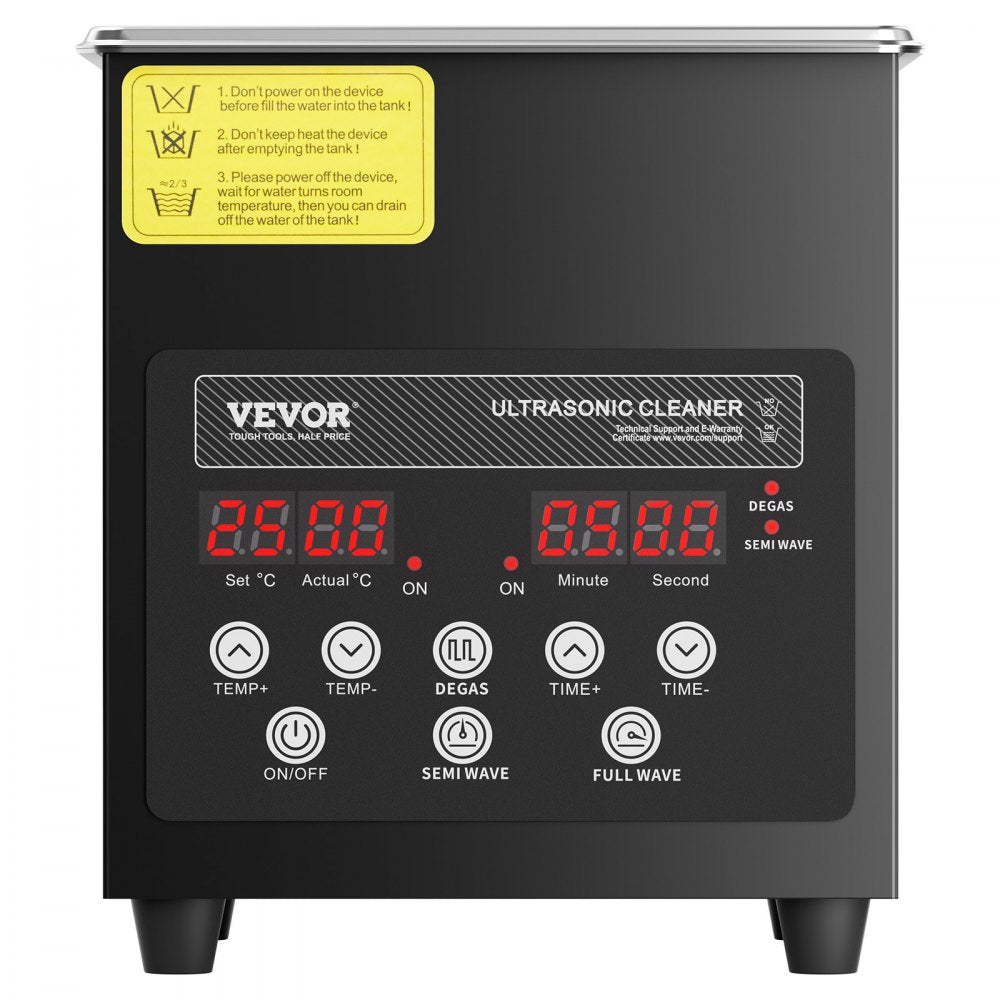 KZ-F2 - VEVOR 2L Ultrasonic Cleaner, 40 kHz with Digital Control
