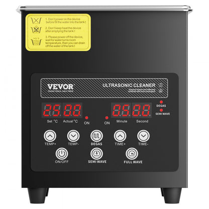 KZ-F2 - VEVOR 2L Ultrasonic Cleaner, 40 kHz with Digital Control