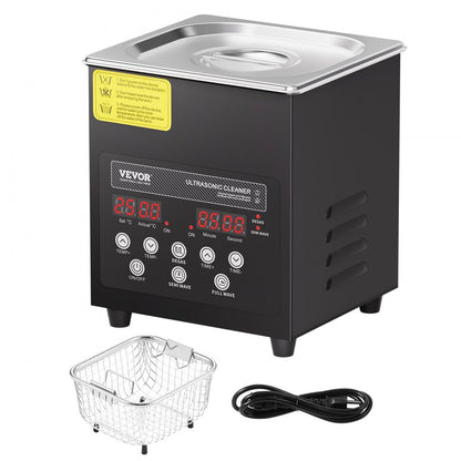 KZ-F2 - VEVOR 2L Ultrasonic Cleaner, 40 kHz with Digital Control
