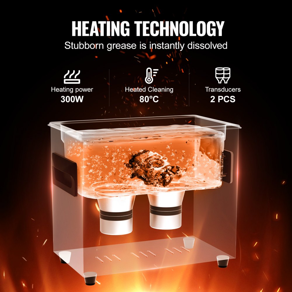 KZ-F3 - VEVOR 3L Ultrasonic Cleaner with 40 kHz Dual Power Modes