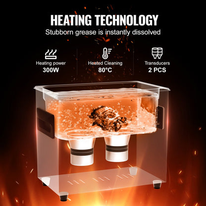 KZ-F3 - VEVOR 3L Ultrasonic Cleaner with 40 kHz Dual Power Modes