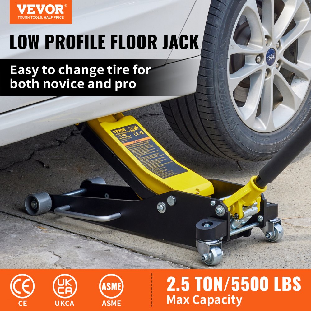 QJD-LTD025A-00 - 2.5 Ton Hydraulic Floor Jack for Safe Vehicle Lifting