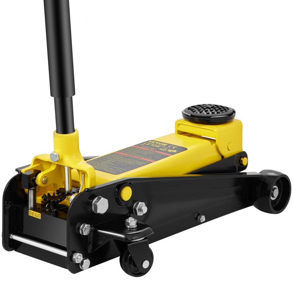 S508 - 3 Ton Low-Profile Hydraulic Jack, Lifts 5.12" to 20"