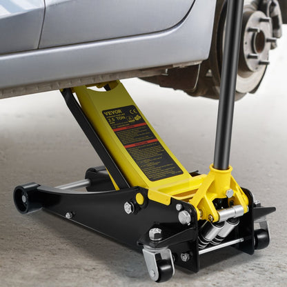 K496 - 2.5 Ton Low Profile Steel Floor Jack with Dual Pistons