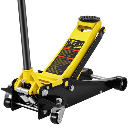 K496 - 2.5 Ton Low Profile Steel Floor Jack with Dual Pistons