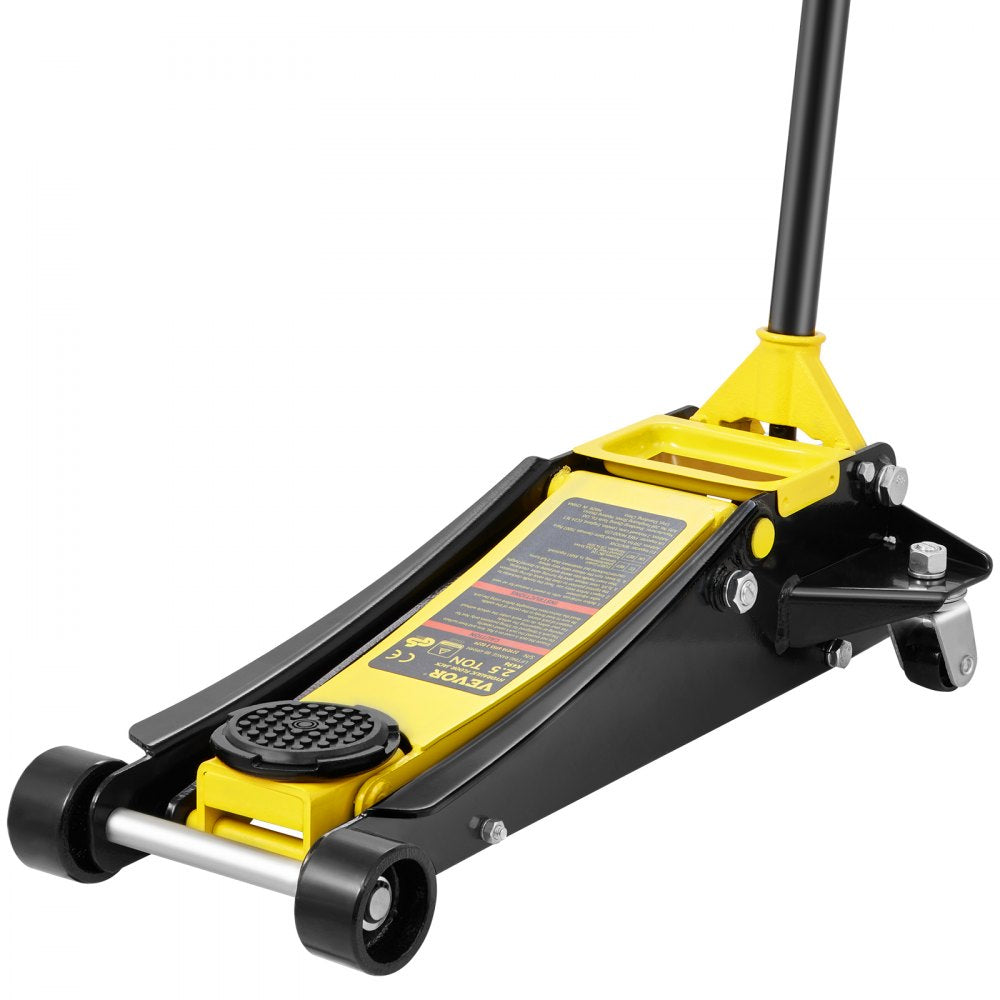 K496 - 2.5 Ton Low Profile Steel Floor Jack with Dual Pistons