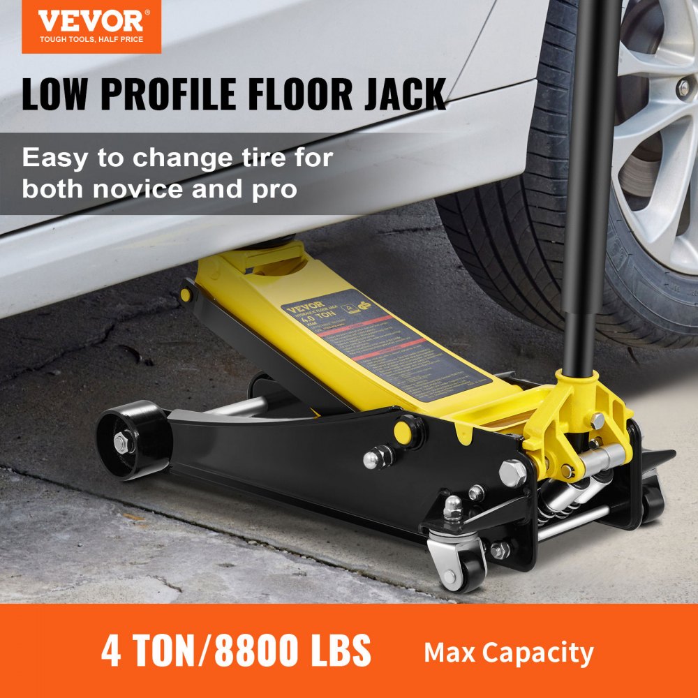 K560 - 4 Ton Low Profile Steel Floor Jack for Compact Cars