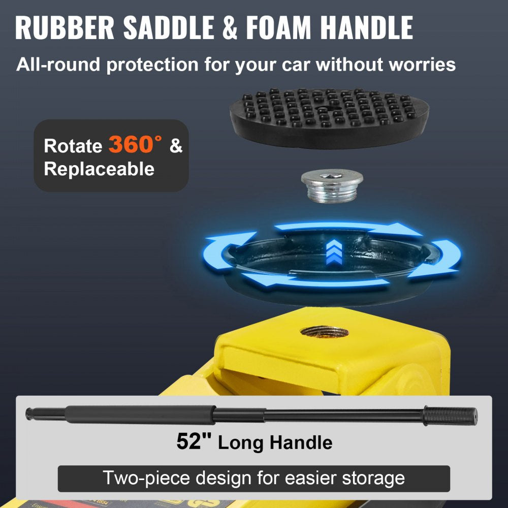 K560 - 4 Ton Low Profile Steel Floor Jack for Compact Cars