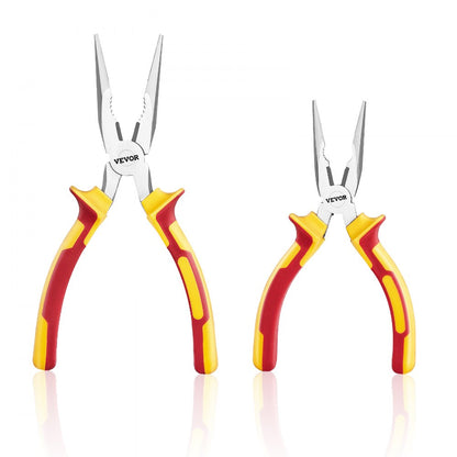 SY-202 - Ergonomic 8" & 6" Needle Nose Pliers Set, High-Carbon Steel
